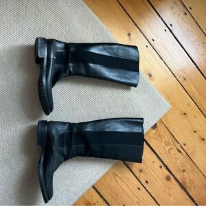 Tall leather Italian boots, brand Navyboot